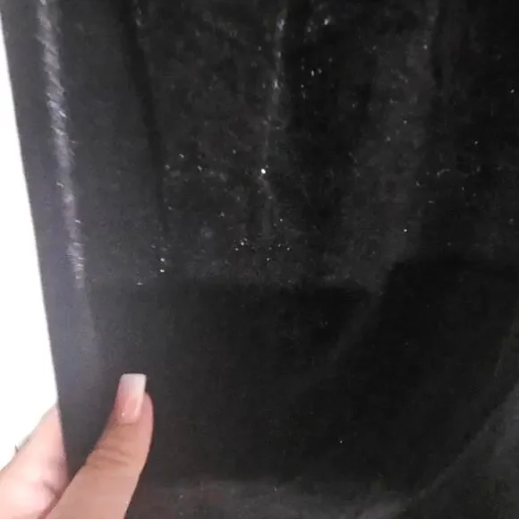 Unbranded long‎ black sparkly velvet - Picture 4 of 5